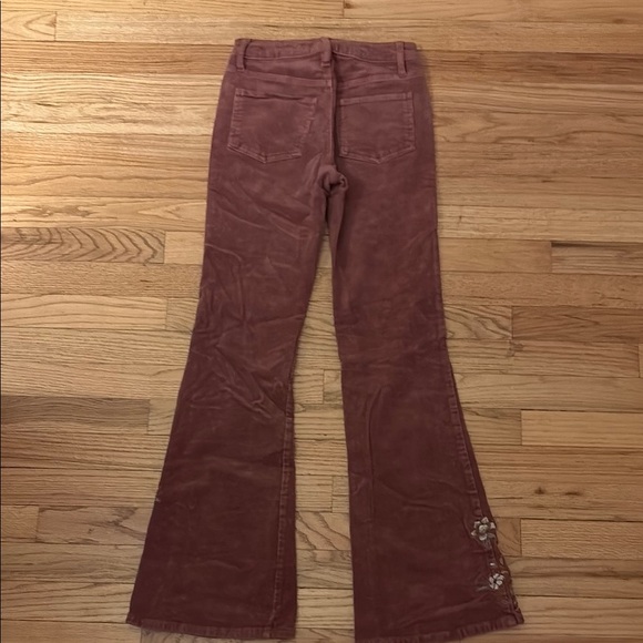Floral Embroidered Corduroy Pants - Picture 2 of 2